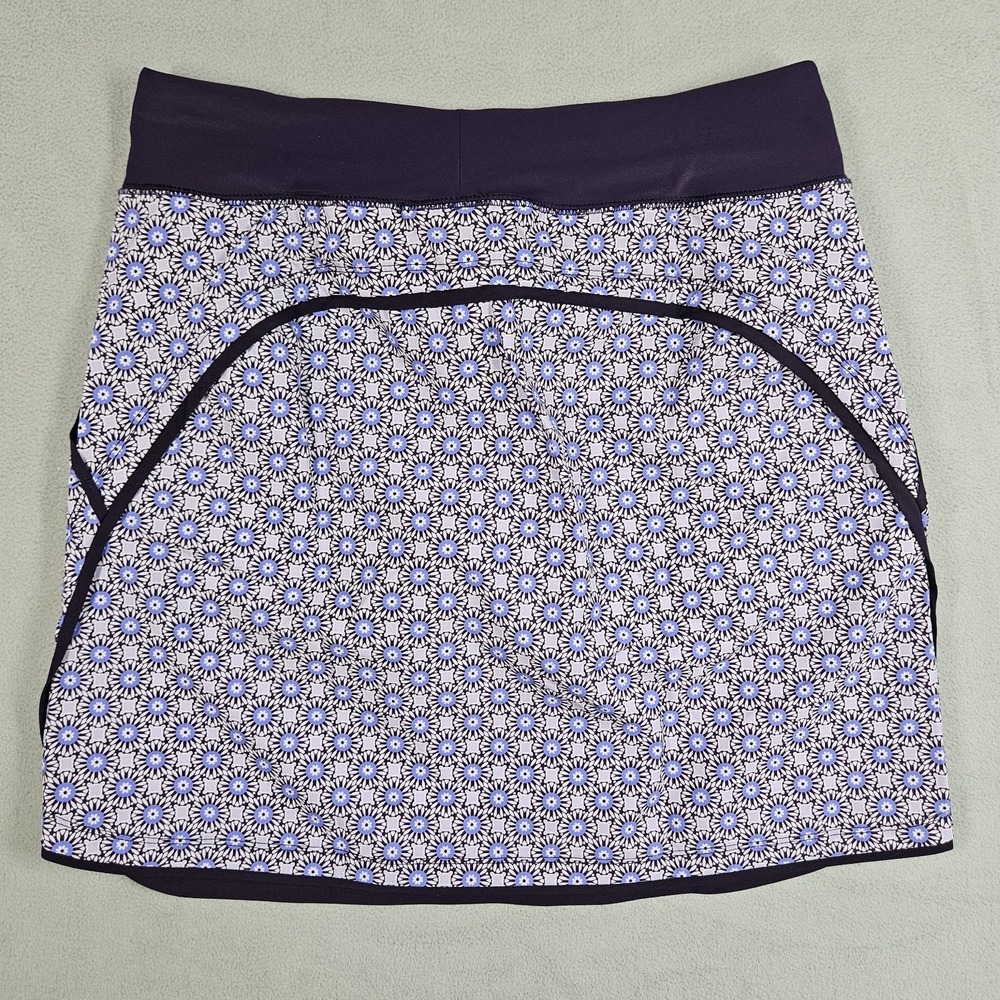 Lands' End Swim Skort Size 4 Purple Quick Dry Pull On Swim Skirt Pockets Cruise - Picture 4 of 11